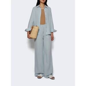 Eterne Light Blue Wide-Leg Pants